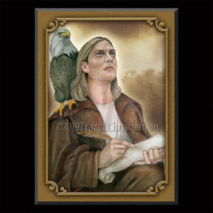 St. John the Evangelist (B) Plaque & Holy Card Gift Set
