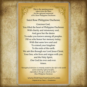 St. Rose Philippine Duchesne Holy Card