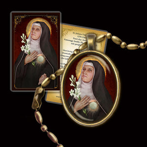 St. Juliana Falconieri Pendant & Holy Card Gift Set