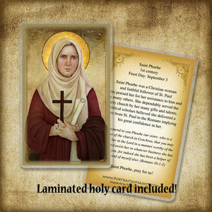 St. Phoebe Plaque & Holy Card Gift Set