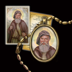 St. William of Perth Pendant & Holy Card Gift Set