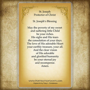 St. Joseph, Protector of Christ Holy Card