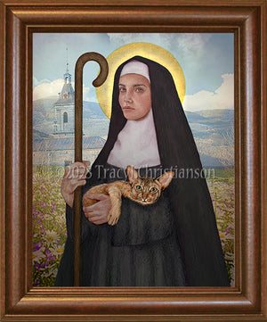 St. Gertrude of Nivelles Framed Art