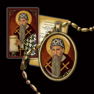 St. Cyril of Alexandria Pendant & Holy Card Gift Set
