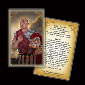 St. Longinus the Centurion Holy Card