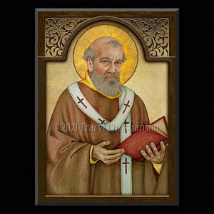 Pope St. Callistus I Plaque & Holy Card Gift Set