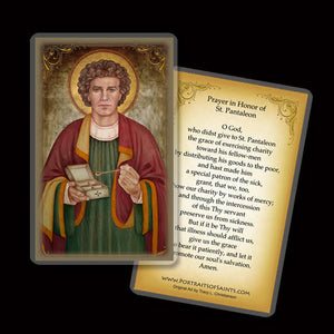 St. Pantaleon Holy Card