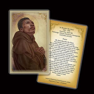 St. Benedict the Moor Holy Card