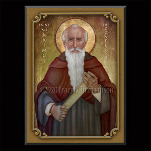 St. Maximus the Confessor Plaque & Holy Card Gift Set