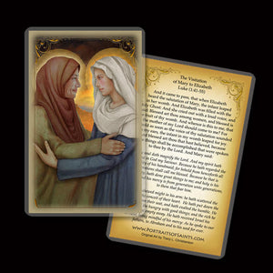 The Visitation of the Blessed Virgin Mary to St. Elizabeth Holy Card