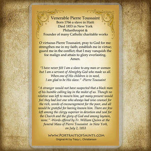 Pierre Toussaint Holy Card