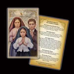 Fatima Children Holy Card