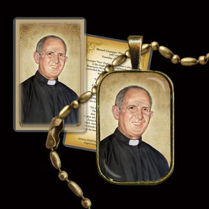Bl. Fr. Giuseppe Puglisi Pendant & Holy Card Gift Set