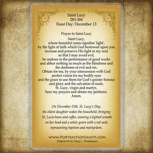 St. Lucia Holy Card