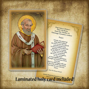 Pope St. Callistus I Pendant & Holy Card Gift Set