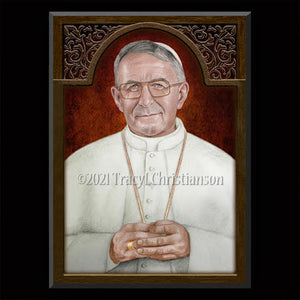 Pope John Paul I Plaque & Holy Card Gift Set