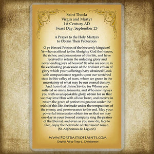 St. Thecla of Iconium Holy Card