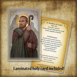 St. Ruadhan of Lorrha Pendant & Holy Card Gift Set