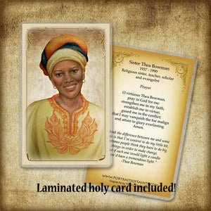 Sr. Thea Bowman Plaque & Holy Card Gift Set