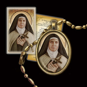 St. Teresa of the Andes Pendant & Holy Card Gift Set