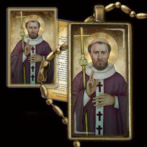 Pope St. Clement I Pendant & Holy Card Gift Set