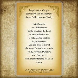 St. Sophia the Martyr Holy Card