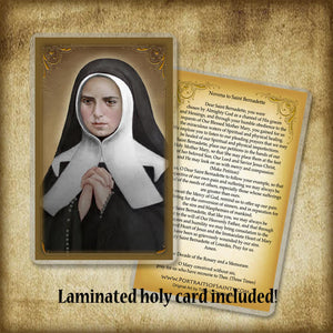 St. Bernadette (B) Plaque & Holy Card Gift Set