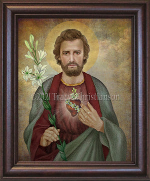 St. Joseph Chaste Heart Framed