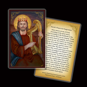 St. King David Holy Card
