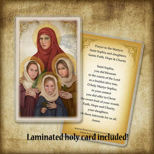 St. Sophia the Martyr Pendant & Holy Card Gift Set