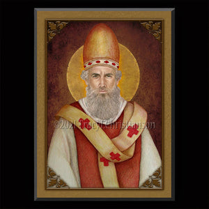 Pope St. Damasus I Plaque & Holy Card Gift Set