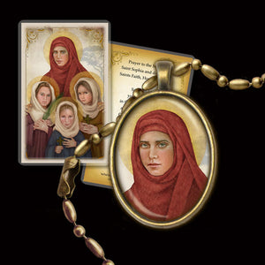 St. Sophia the Martyr Pendant & Holy Card Gift Set