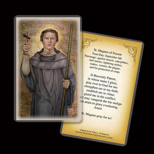 St. Magnus of Fussen Holy Card