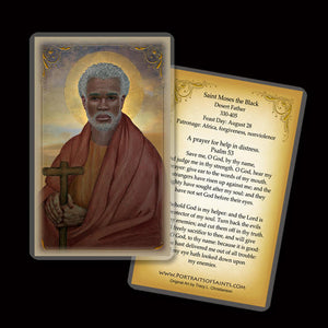 St. Moses the Black (The Ethiopian) Holy Card