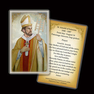 St. Arnold of Soissons Holy Card