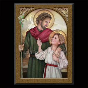 St. Joseph, Protector of Christ Plaque & Holy Card Gift Set