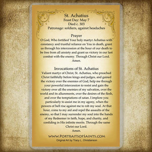 St. Achatius Holy Card
