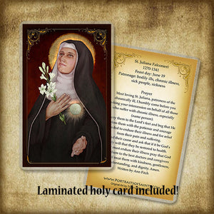 St. Juliana Falconieri Pendant & Holy Card Gift Set