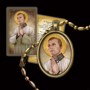 St. Stanislaus Kostka Pendant & Holy Card Gift Set