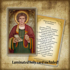 St. Pantaleon Plaque & Holy Card Gift Set
