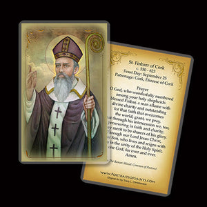 St. Finbarr of Cork Holy Card