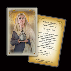 St. Gwen of Talgarth Holy Card
