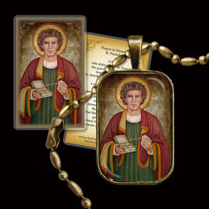 St. Pantaleon Pendant & Holy Card Gift Set