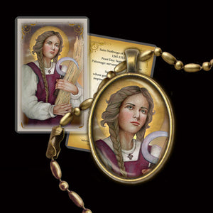St. Notburga Pendant & Holy Card Gift Set