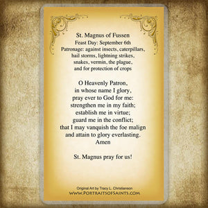 St. Magnus of Fussen Holy Card