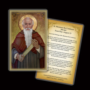 St. Maximus the Confessor Holy Card