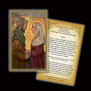 St. Aquila and St. Priscilla Holy Card