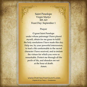 St. Penelope Holy Card