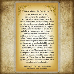 St. King David Holy Card