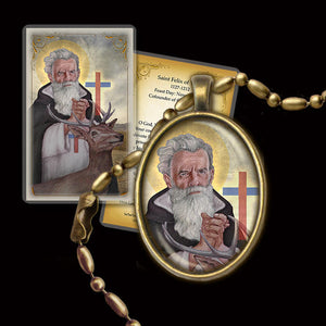 St. Felix of Valois Pendant & Holy Card Gift Set